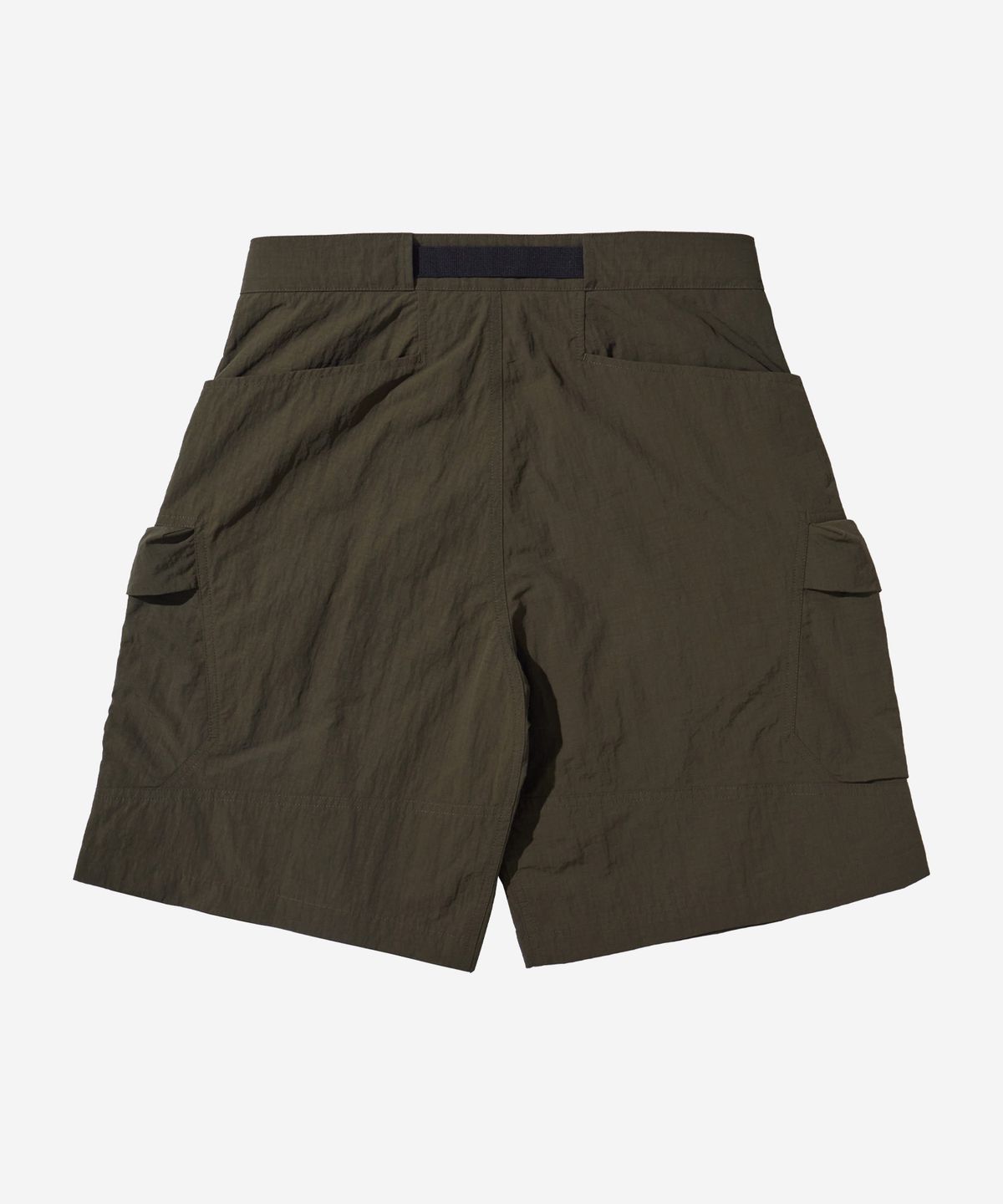 칼라파타르(KALAPATTHAR) Nylon Taslan Belted Cargo Shorts - Khaki