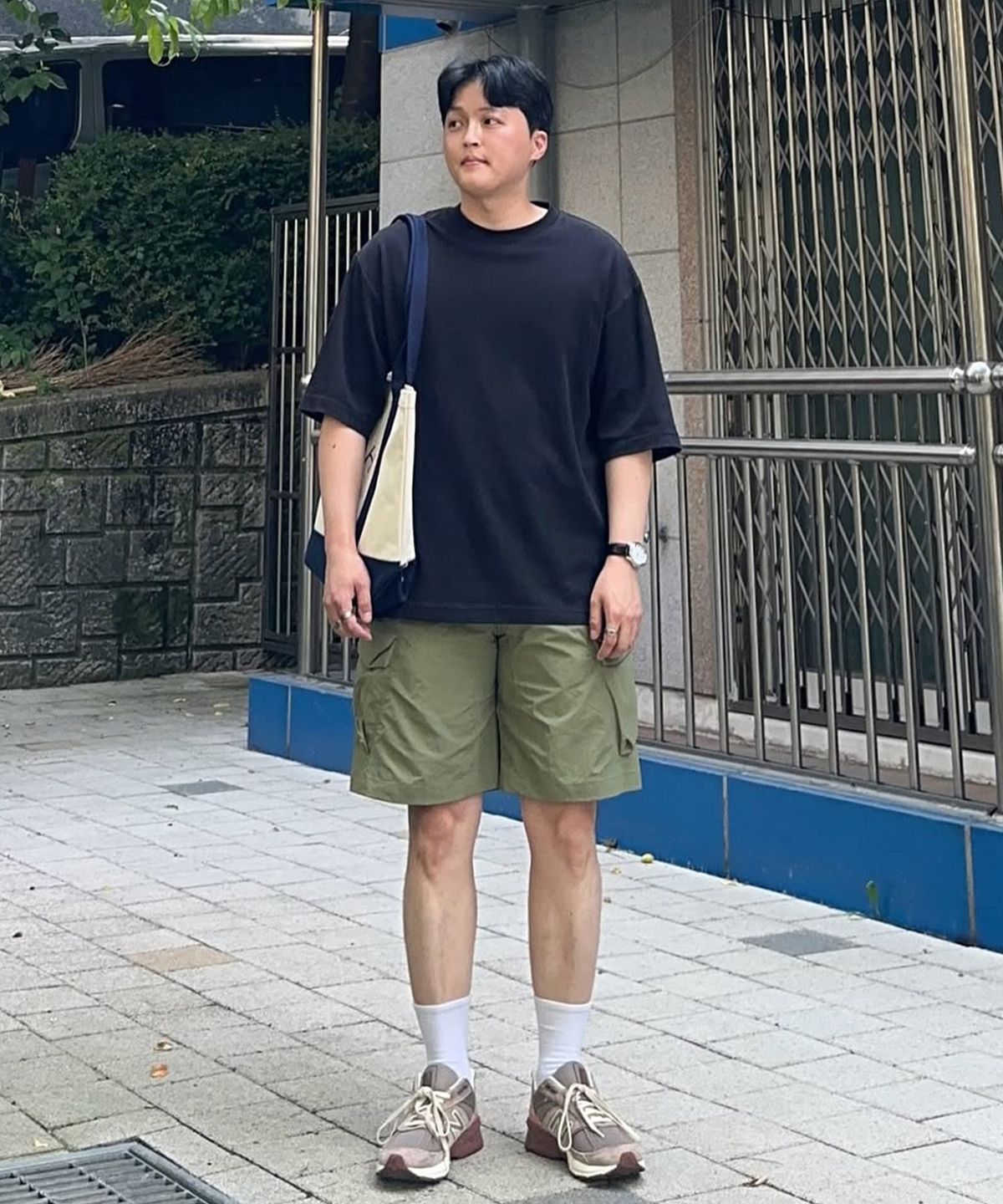 칼라파타르(KALAPATTHAR) Nylon Belted Cargo Shorts - Olive Khaki
