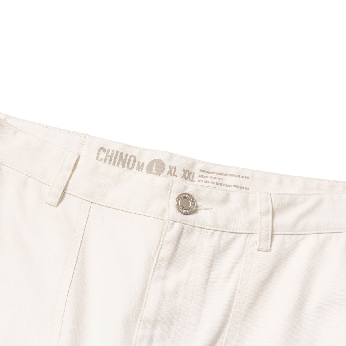 엑스트라오디너리(EXTRAORDINARY) COATING CANVAS DOUBLE KNEE SHORTS OFF WHITE
