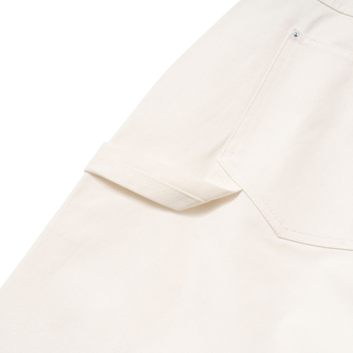엑스트라오디너리(EXTRAORDINARY) COATING CANVAS DOUBLE KNEE SHORTS OFF WHITE