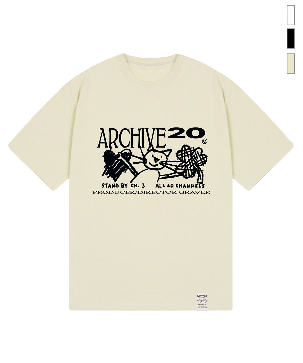 그레이버(GRAVER) [UNISEX]ARCHIVE20 반팔티_3color