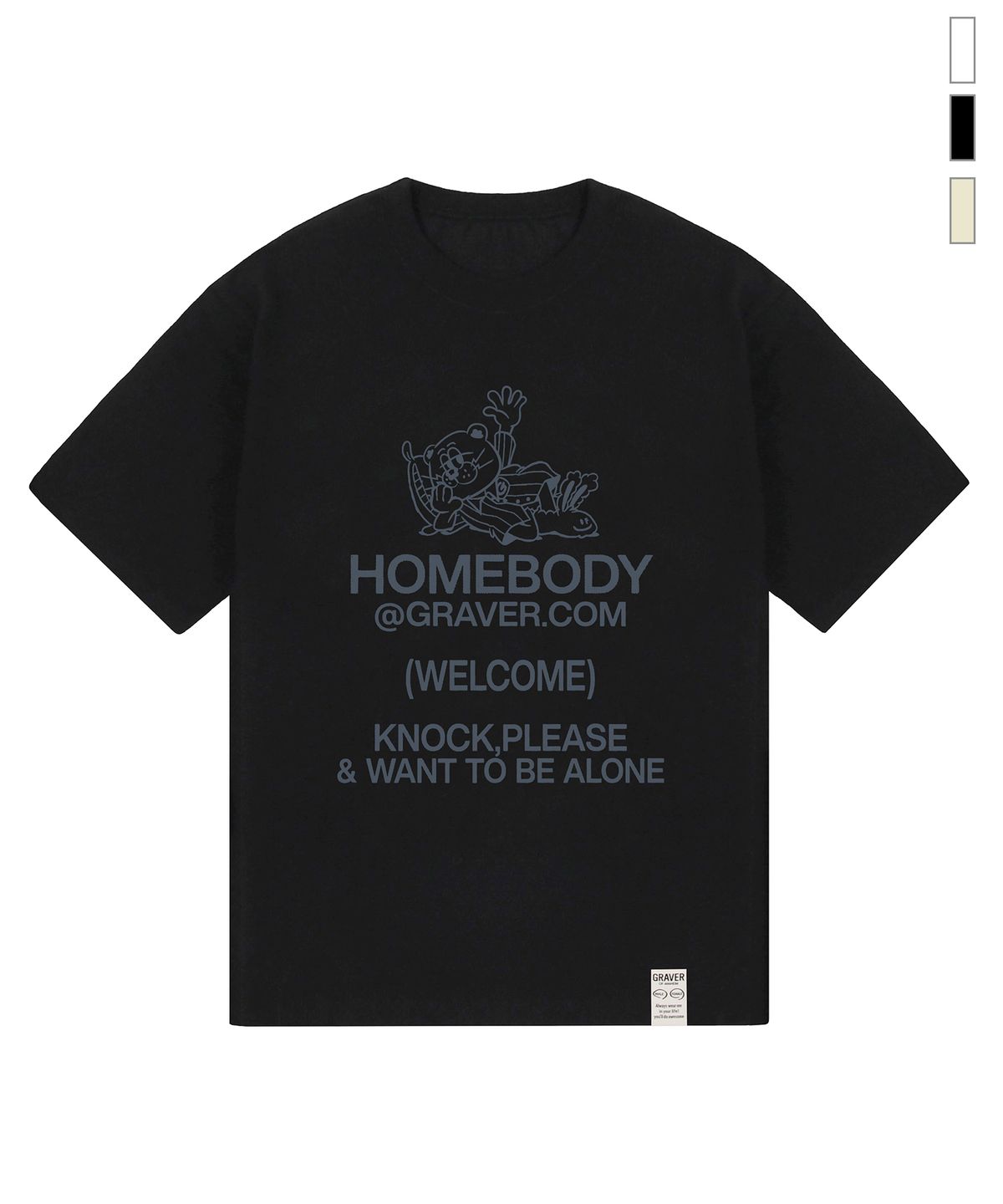 그레이버(GRAVER) [UNISEX]HOME BODY 반팔티_3color