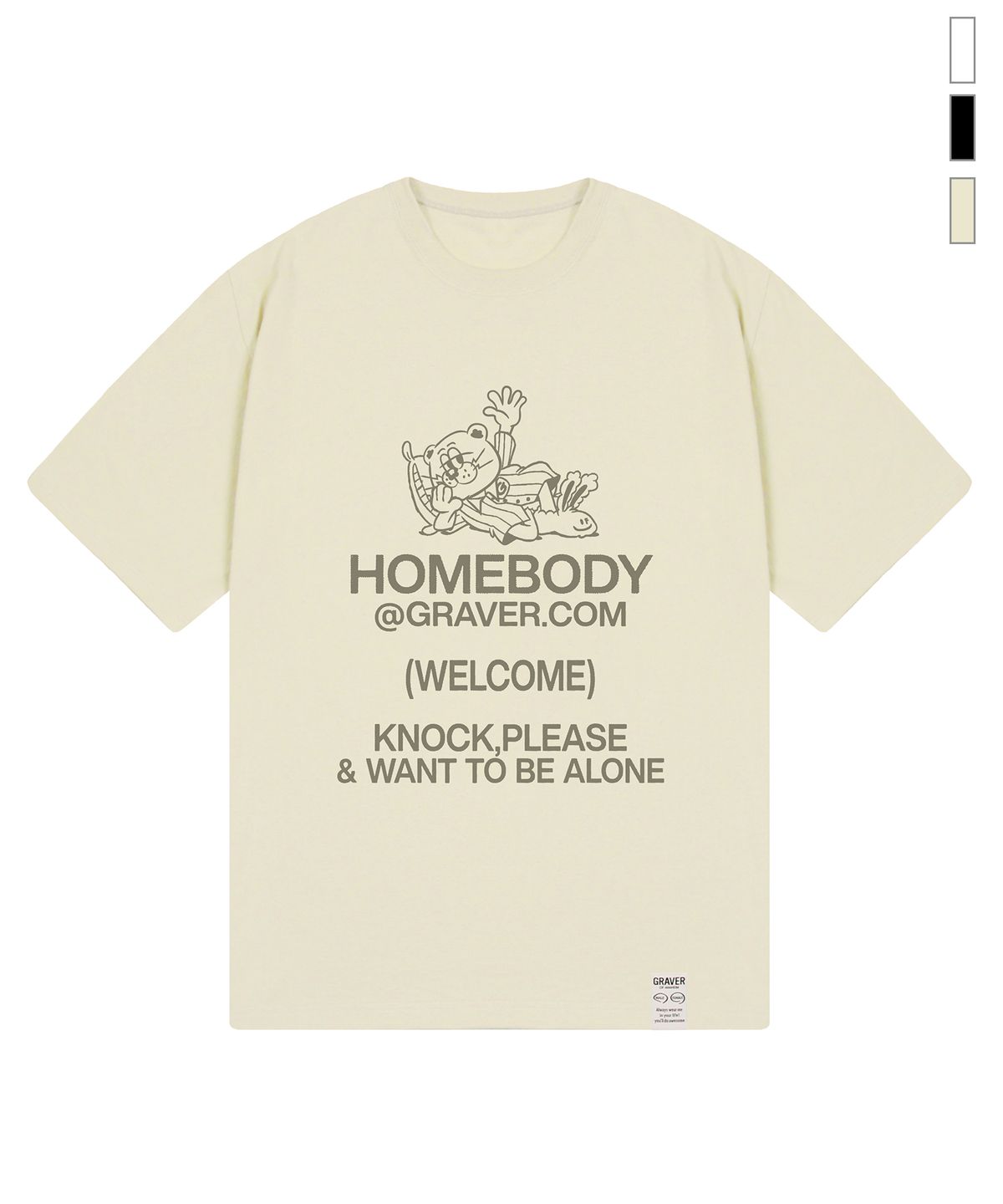 그레이버(GRAVER) [UNISEX]HOME BODY 반팔티_3color