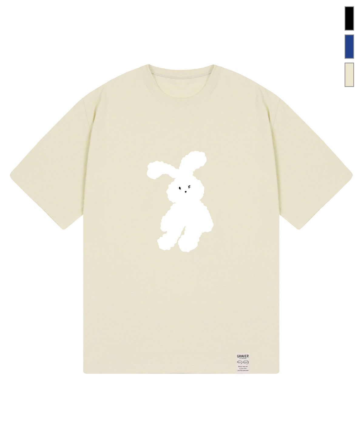 그레이버(GRAVER) [UNISEX]빅 래빗 반팔티_2color