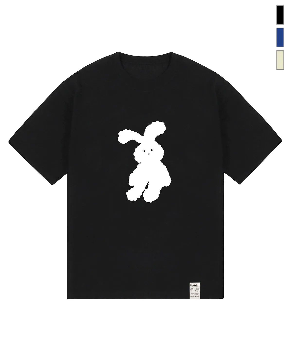 그레이버(GRAVER) [UNISEX]빅 래빗 반팔티_2color
