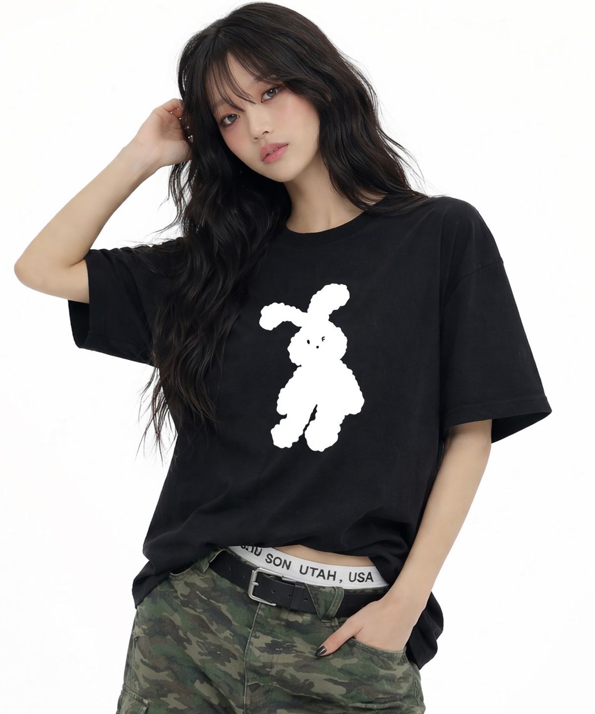 그레이버(GRAVER) [UNISEX]빅 래빗 반팔티_2color