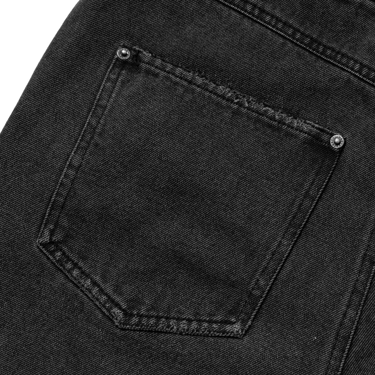 엑스트라오디너리(EXTRAORDINARY) DAMAGE DENIM SHORTS BLACK