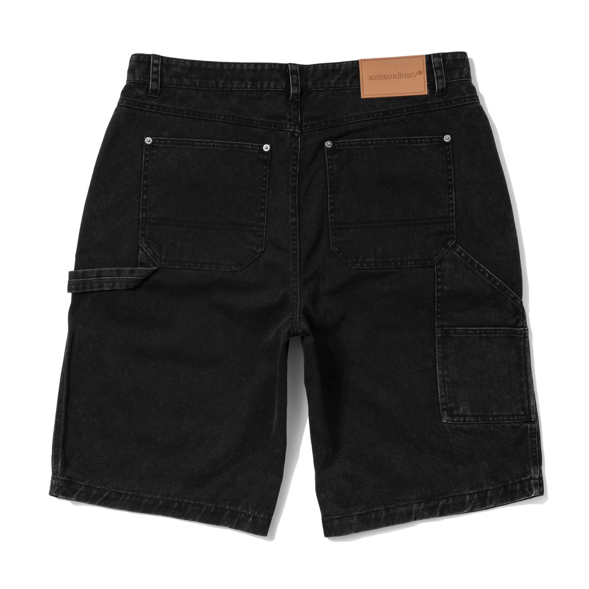 엑스트라오디너리(EXTRAORDINARY) PIGMENT WASHING DOUBLE KNEE SHORTS CHARCOAL