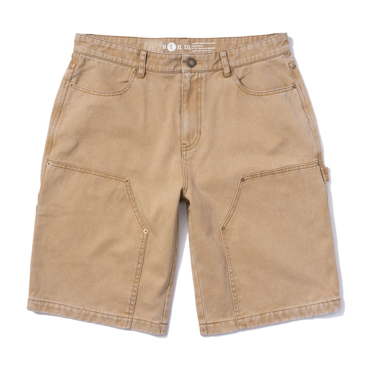 엑스트라오디너리(EXTRAORDINARY) PIGMENT WASHING DOUBLE KNEE SHORTS BEIGE