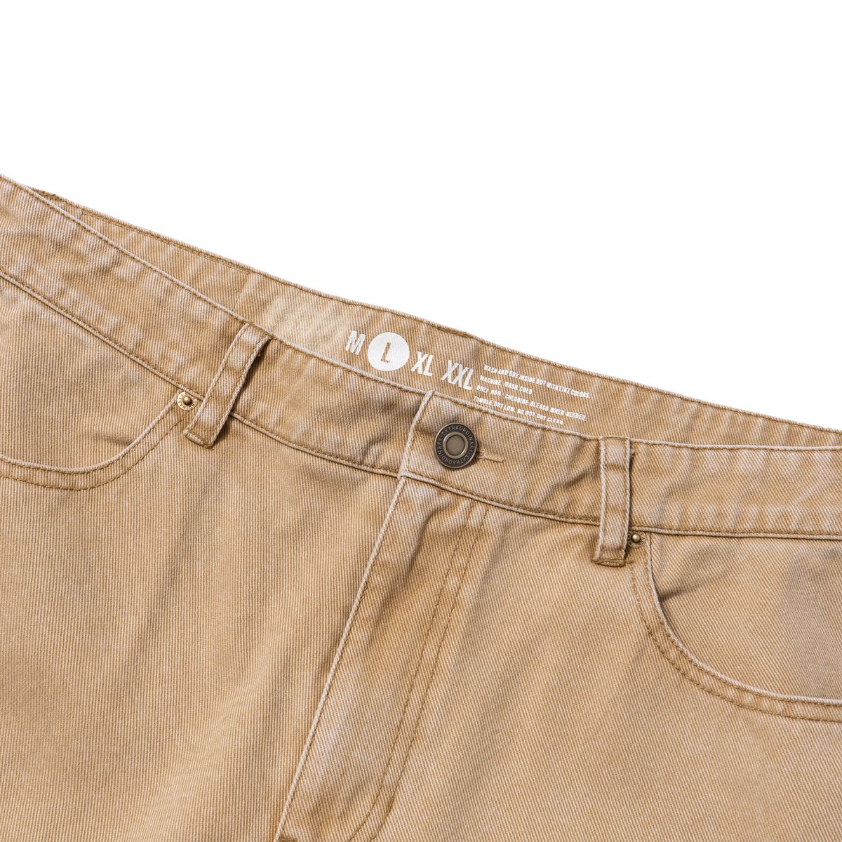 엑스트라오디너리(EXTRAORDINARY) PIGMENT WASHING DOUBLE KNEE SHORTS BEIGE