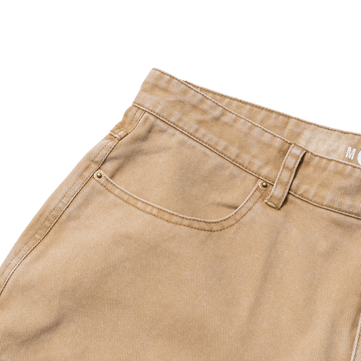 엑스트라오디너리(EXTRAORDINARY) PIGMENT WASHING DOUBLE KNEE SHORTS BEIGE