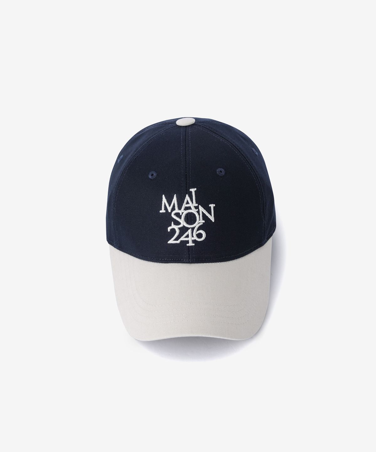 메종246(MAISON246) 메종246 SIGNATURE OVERFIT BALLCAP 남녀공용 챙이 긴 볼캡 오버핏 야구모자 MIX NAVY
