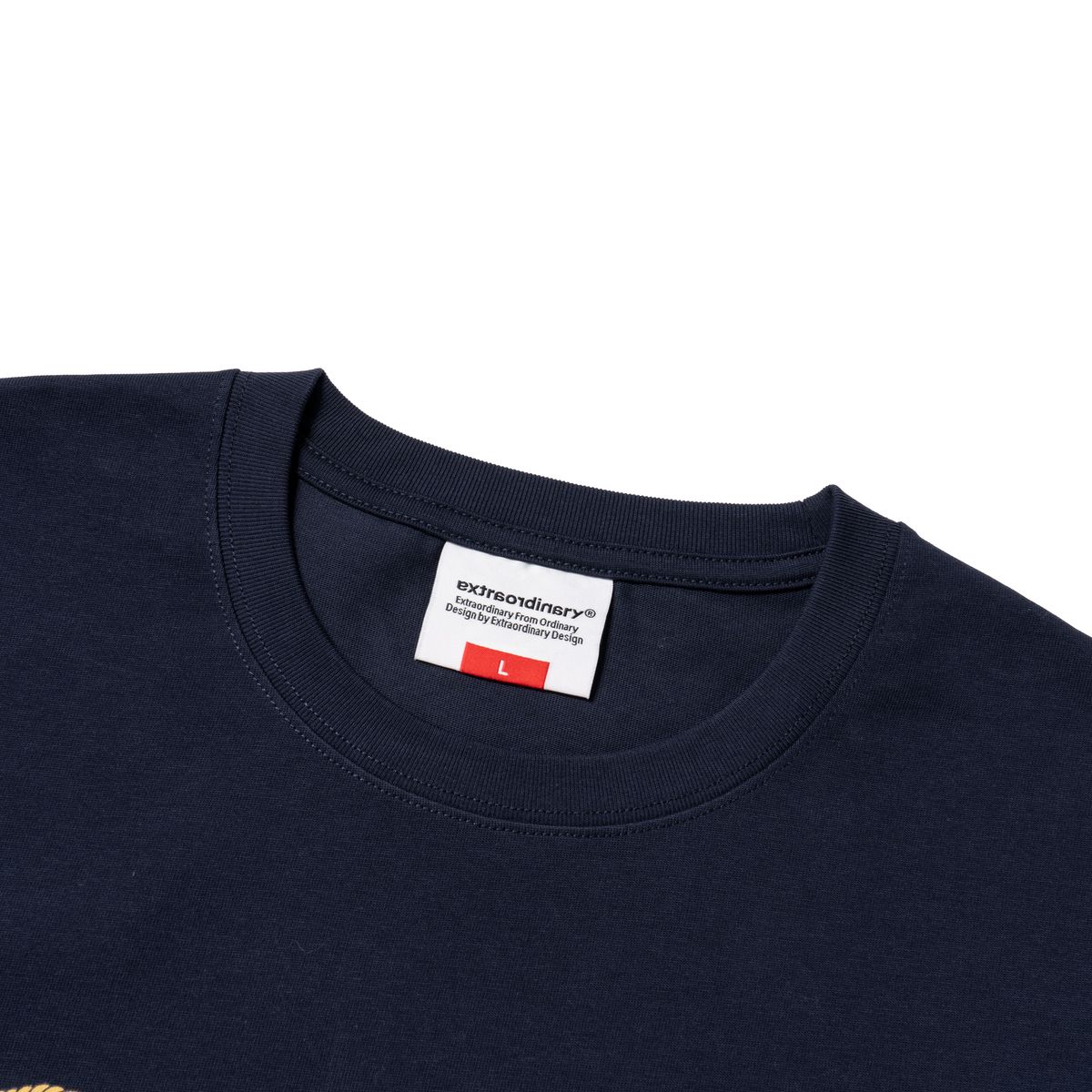 엑스트라오디너리(EXTRAORDINARY) CURVED ROPE LOGO TEE NAVY