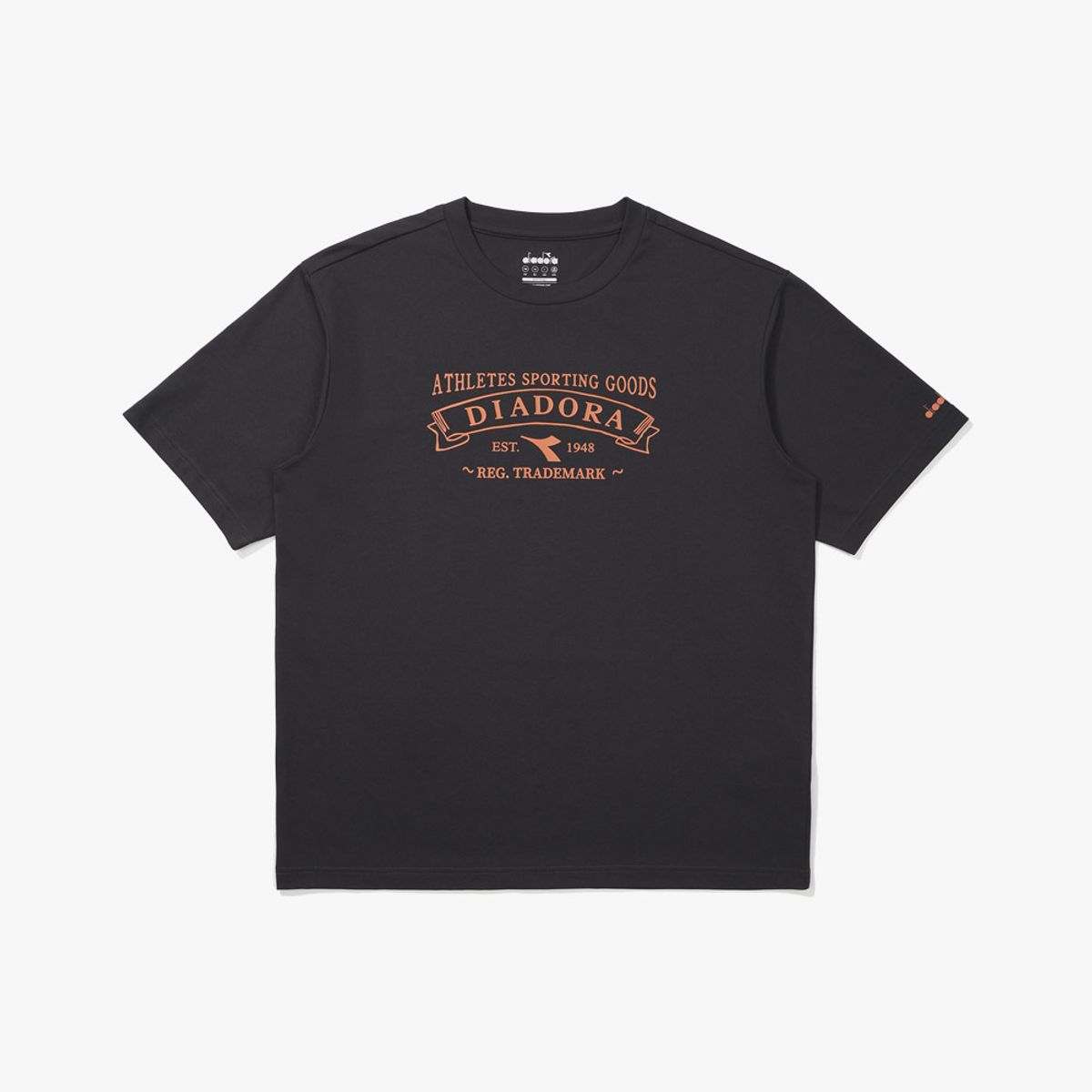 디아도라(diadora) AIRTEX 콘트라스트 반팔 티셔츠 CHARCOAL