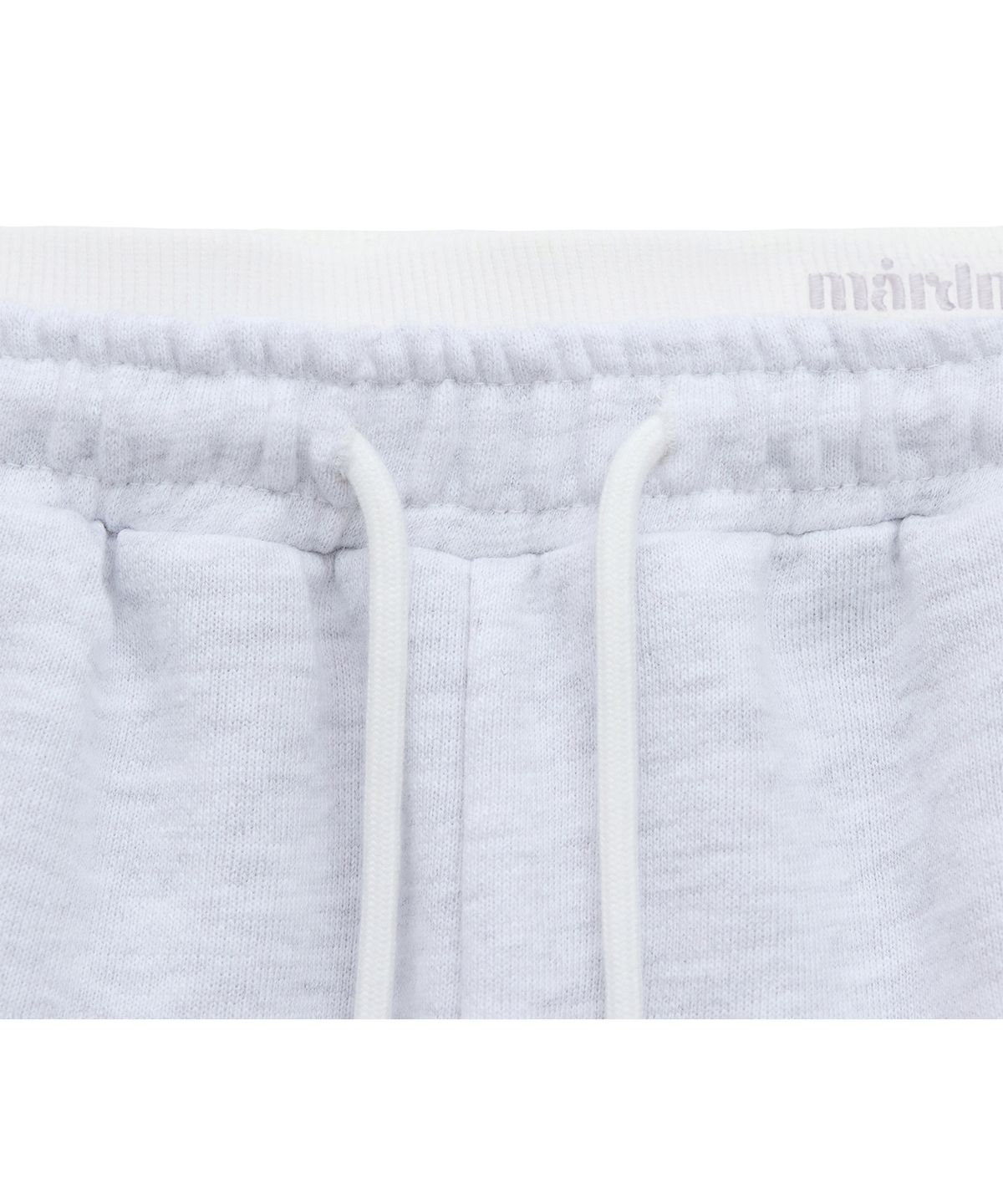 마드마드(MARDMARD) 레이어드 로고 스웻 팬츠-라이트그레이