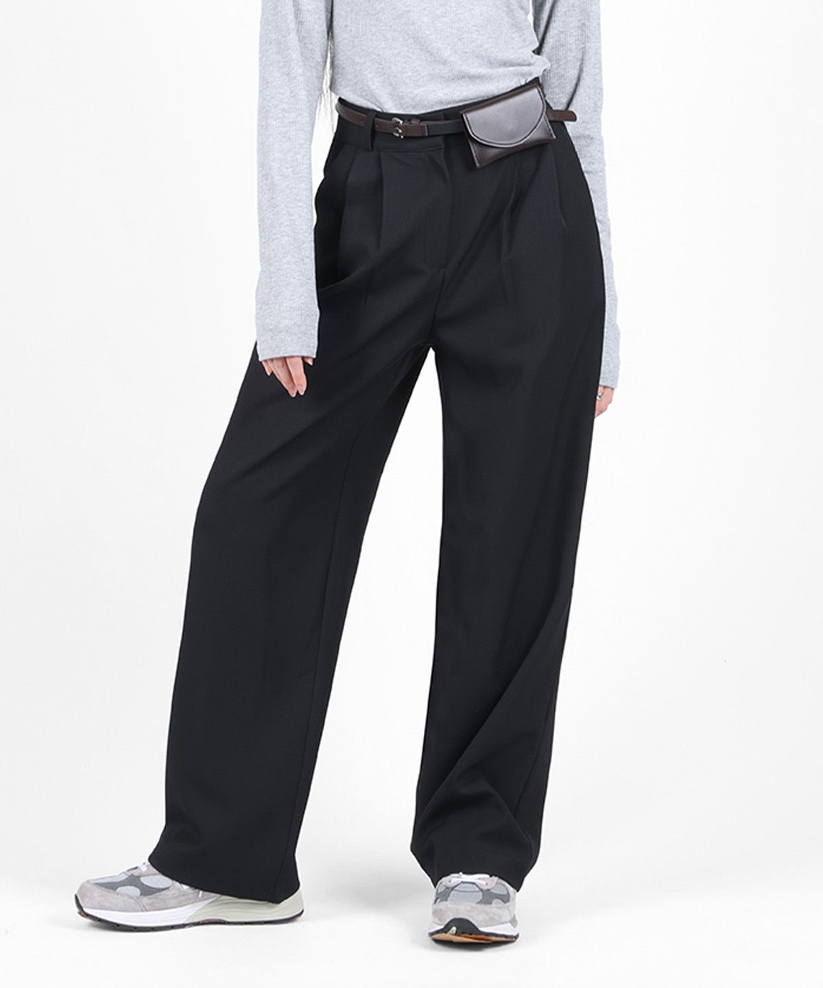 포더핏(FOR THE FIT) [2PACK] 투턱 와이드 슬랙스