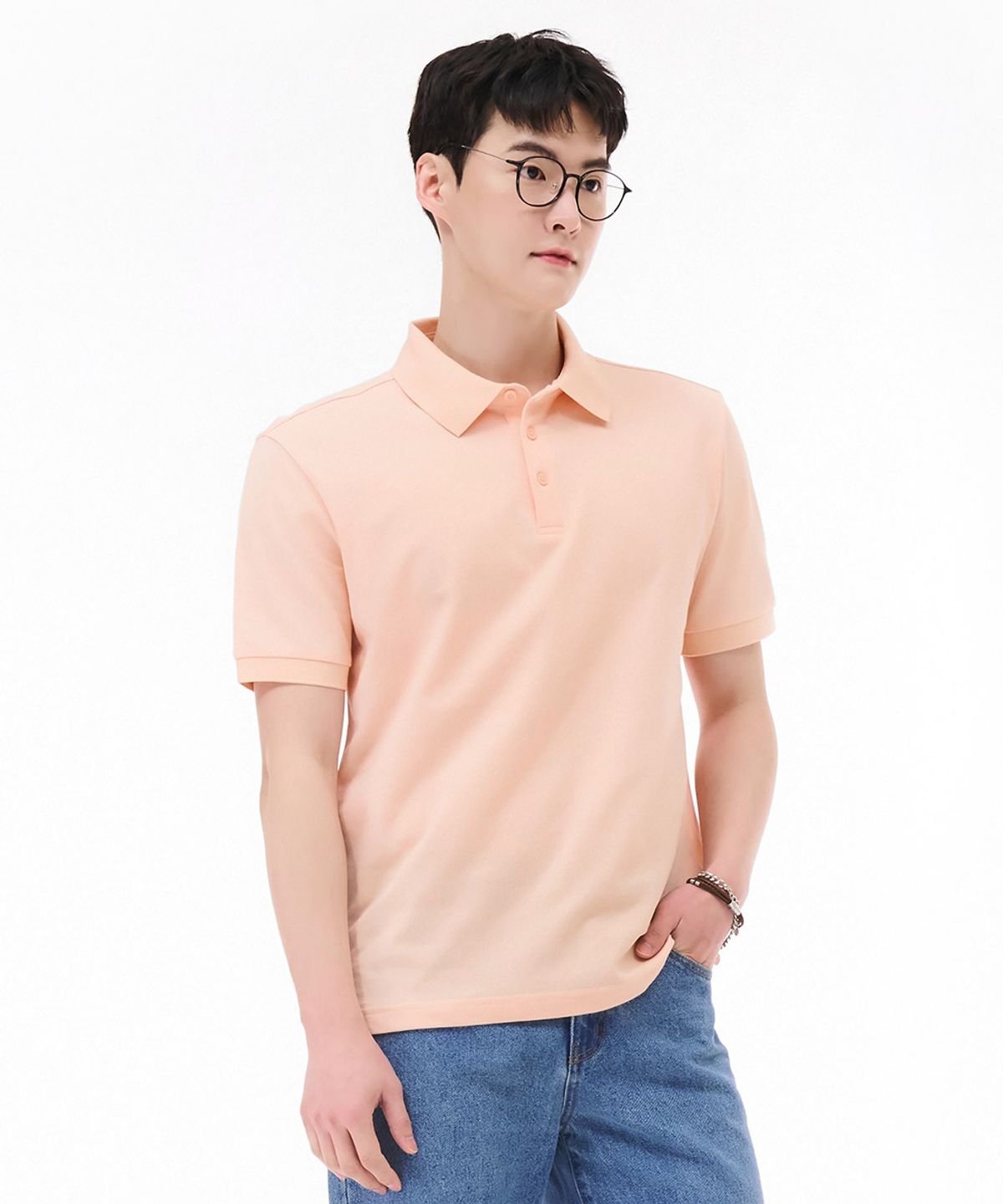 체이스컬트(CHASECULT) 공용 쿨피케 카라 티셔츠-오렌지
