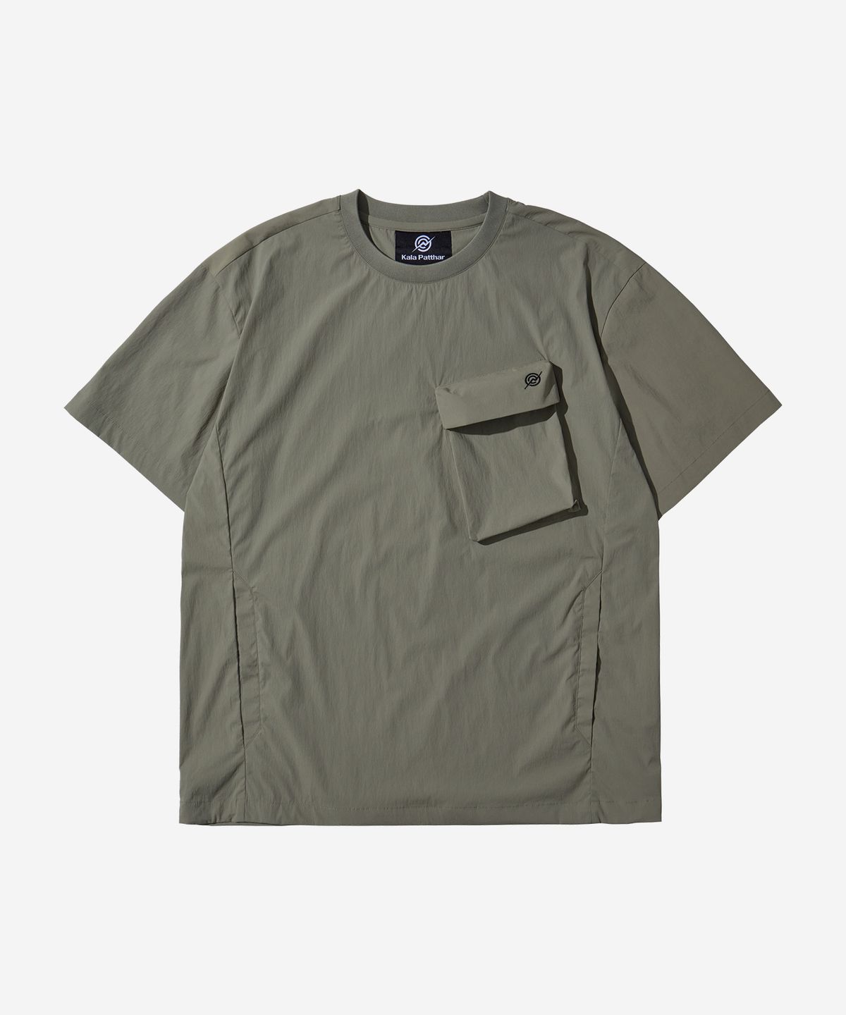 칼라파타르(KALAPATTHAR) Woven Utility Pocket T-Shirt - Khaki