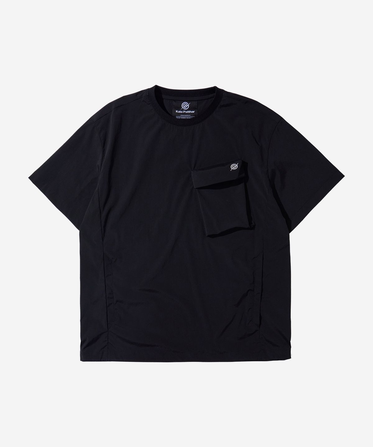칼라파타르(KALAPATTHAR) Woven Utility Pocket T-Shirt - Black