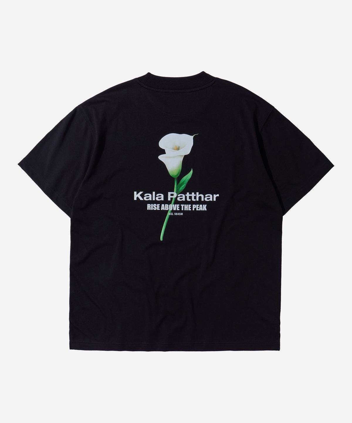 칼라파타르(KALAPATTHAR) Flower Graphic Back Logo T-Shirt - Black