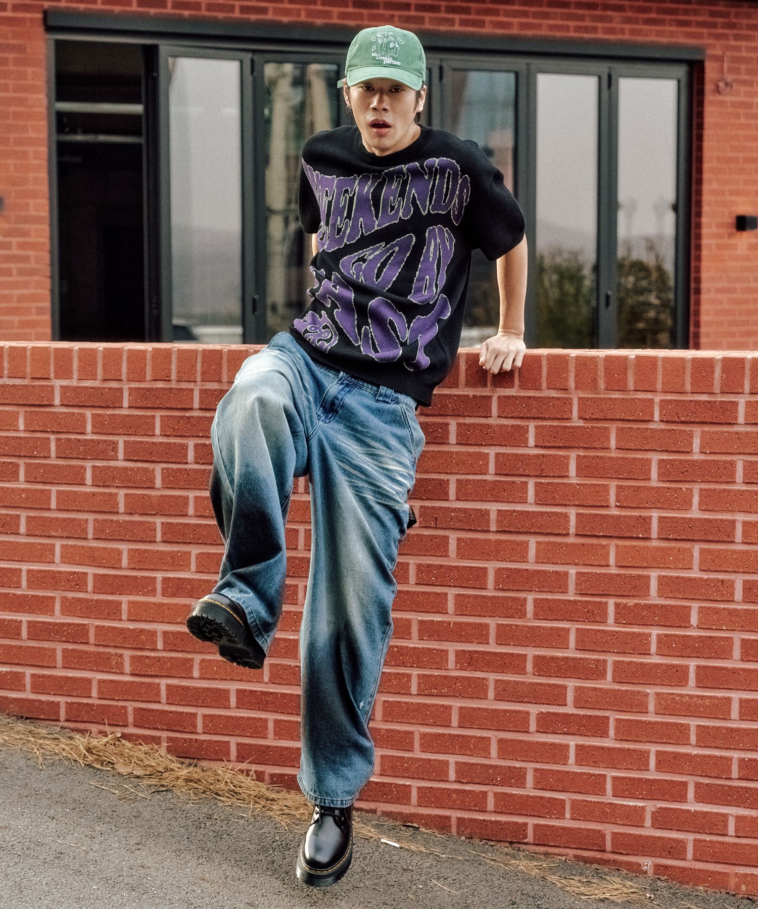 [XTONZ] XTK148 WEEKEND ROUND HALF SLEEVE KNIT /追跡付 MUSINSA公式 | XTONZ XTK148 WEEKEND ROUND HALF SLEEVE KNIT