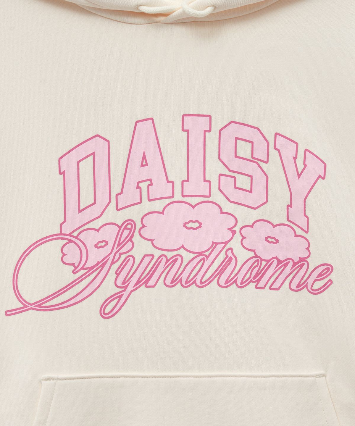 데이지신드롬(DAISY SYNDROME) CRAYON ARCH HOODIE cream