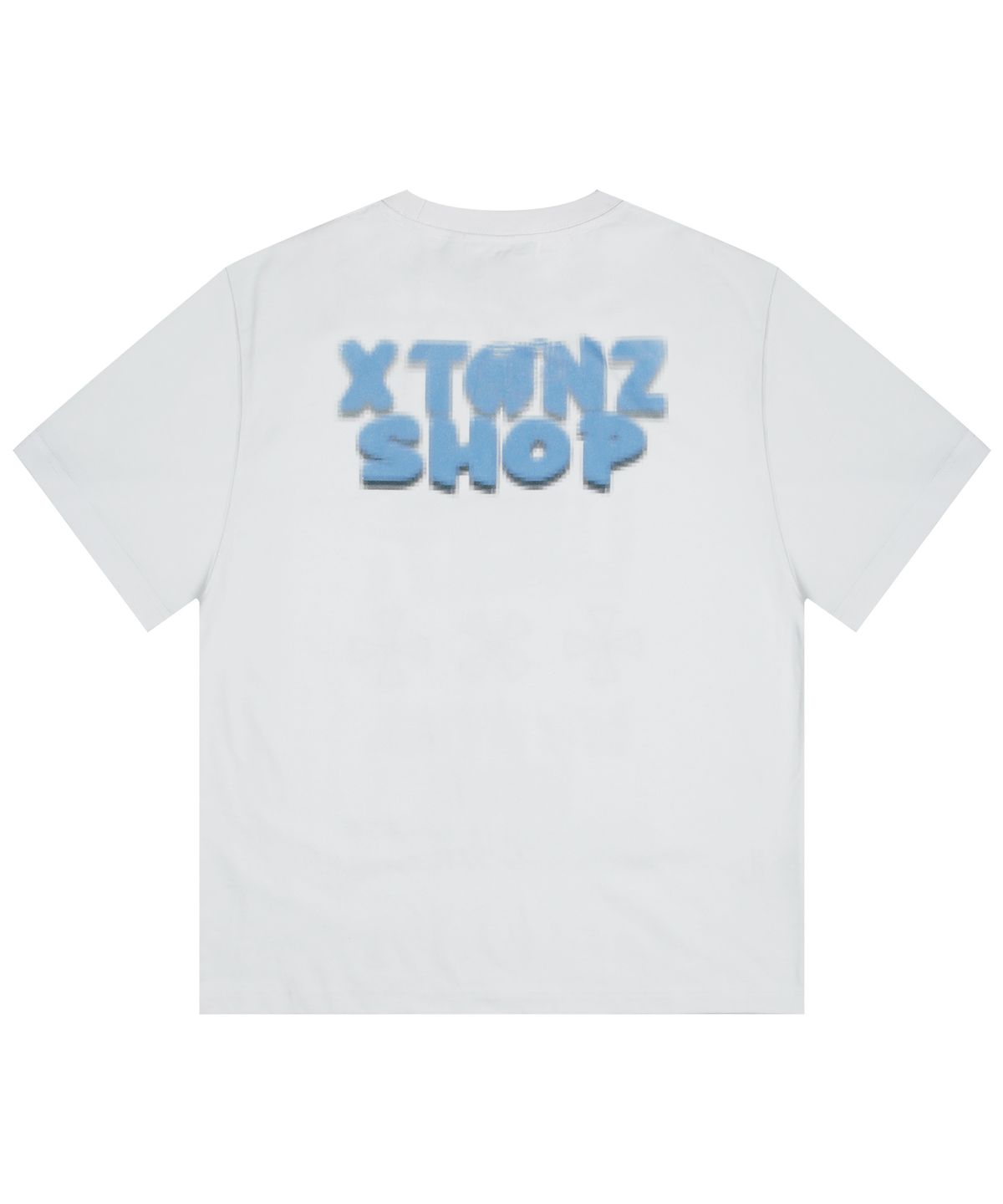 엑스톤즈(XTONZ) XTT127 픽셀 체크 아플리케 티셔츠 (WHITE)