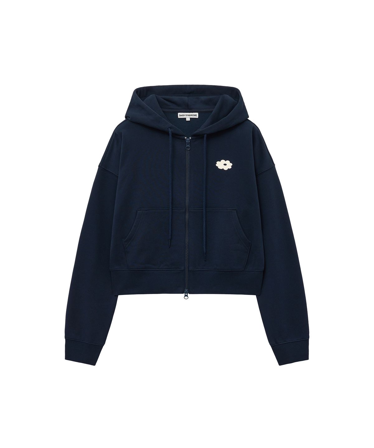 데이지신드롬(DAISY SYNDROME) ESSENCIAL TWO WAY HOODIE ZIP UP navy