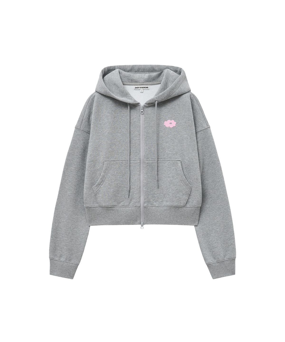 데이지신드롬(DAISY SYNDROME) ESSENCIAL TWO WAY HOODIE ZIP UP melange gray