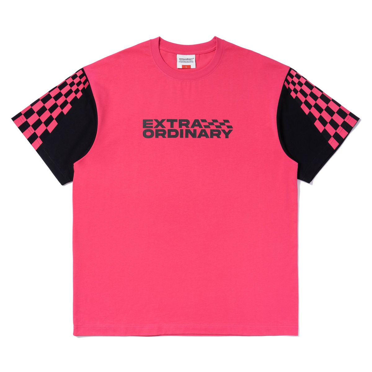 엑스트라오디너리(EXTRAORDINARY) RACING LOGO TEE PINK