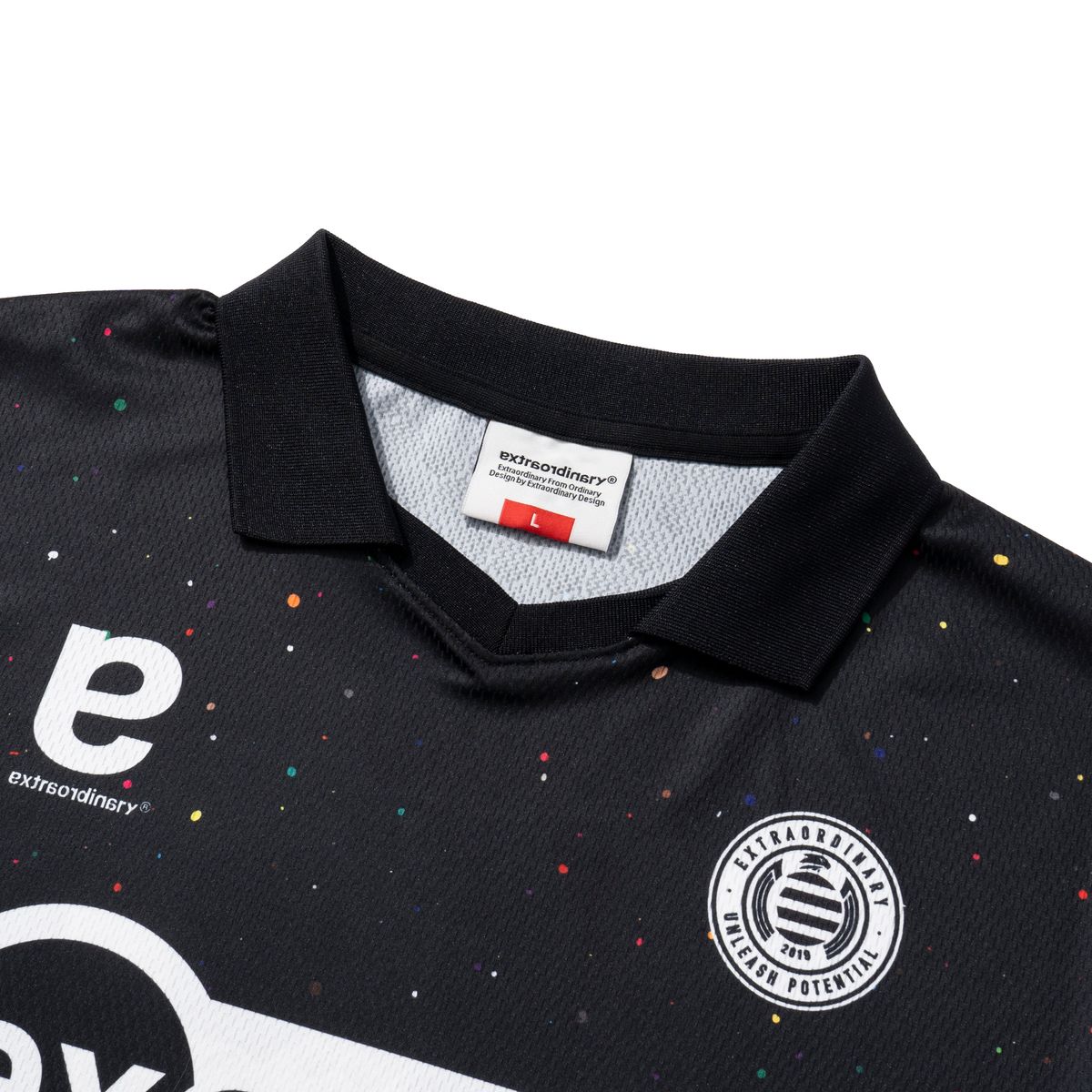 엑스트라오디너리(EXTRAORDINARY) EX SOCCER JERSEY BLACK