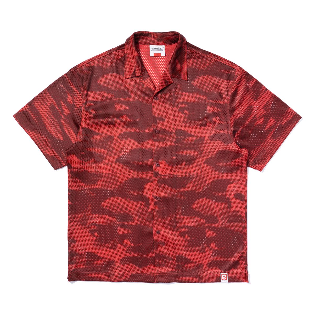 엑스트라오디너리(EXTRAORDINARY) EYES MESH SHIRTS RED