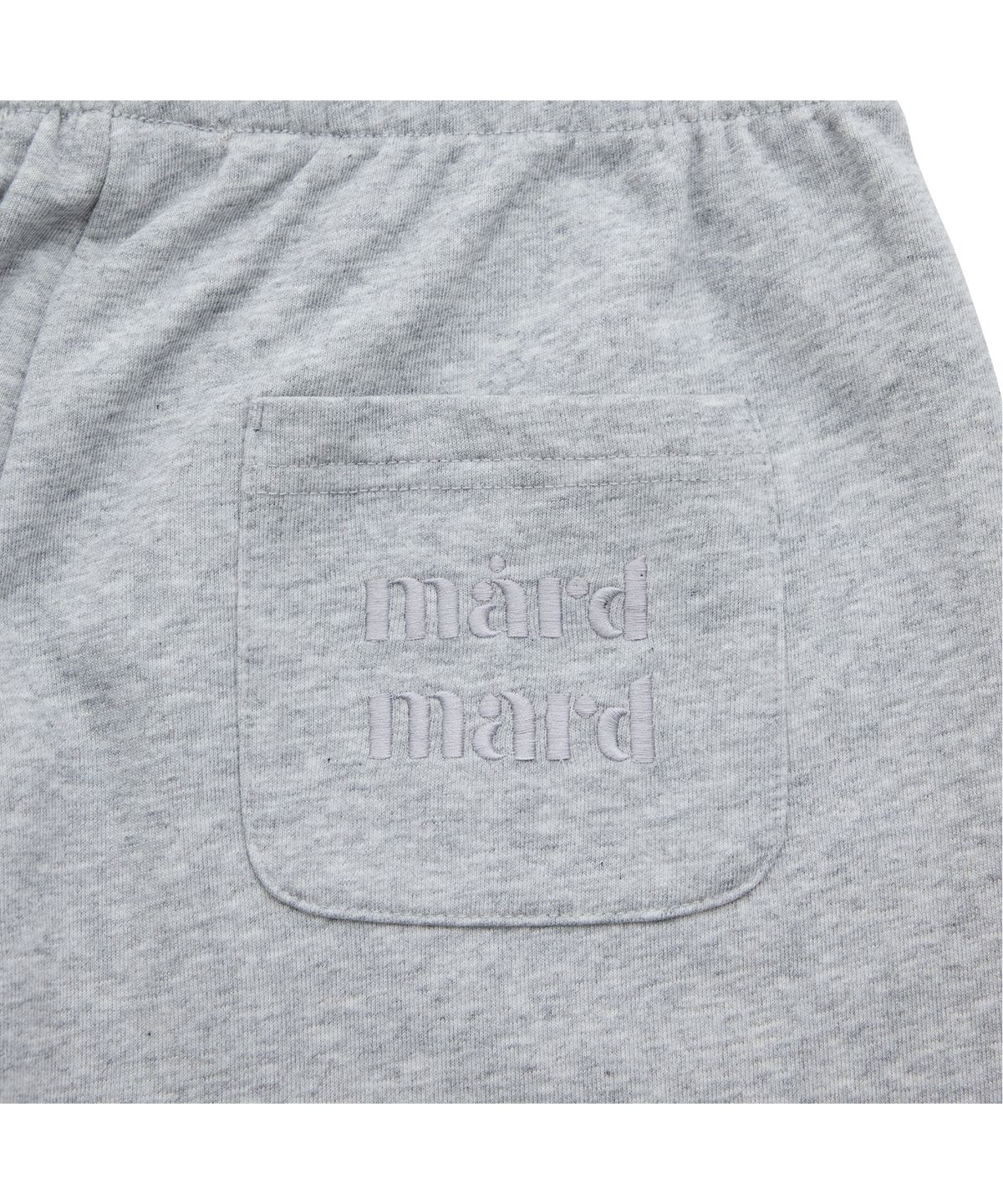 마드마드(MARDMARD) 포켓 포인트 스웻 쇼츠-멜란지그레이
