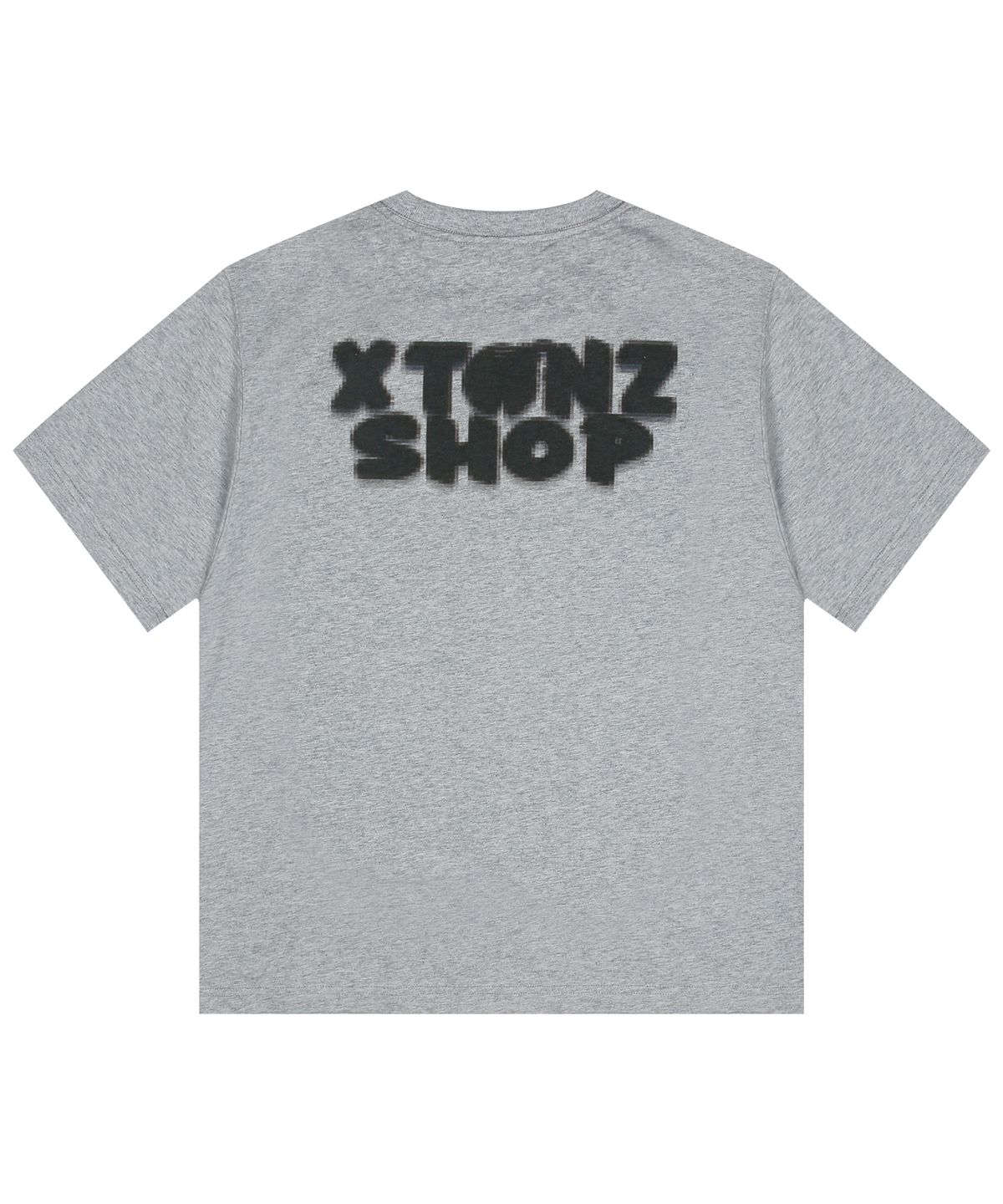 엑스톤즈(XTONZ) XTT127 픽셀 체크 아플리케 티셔츠 (GRAY)