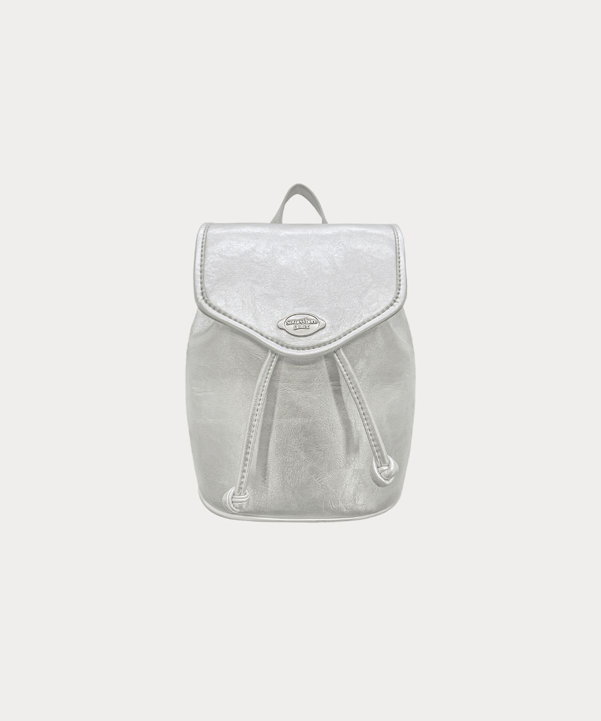 썸웨어버터(SOMEWHEREBUTTER) Mini Fle Backpack - Silver