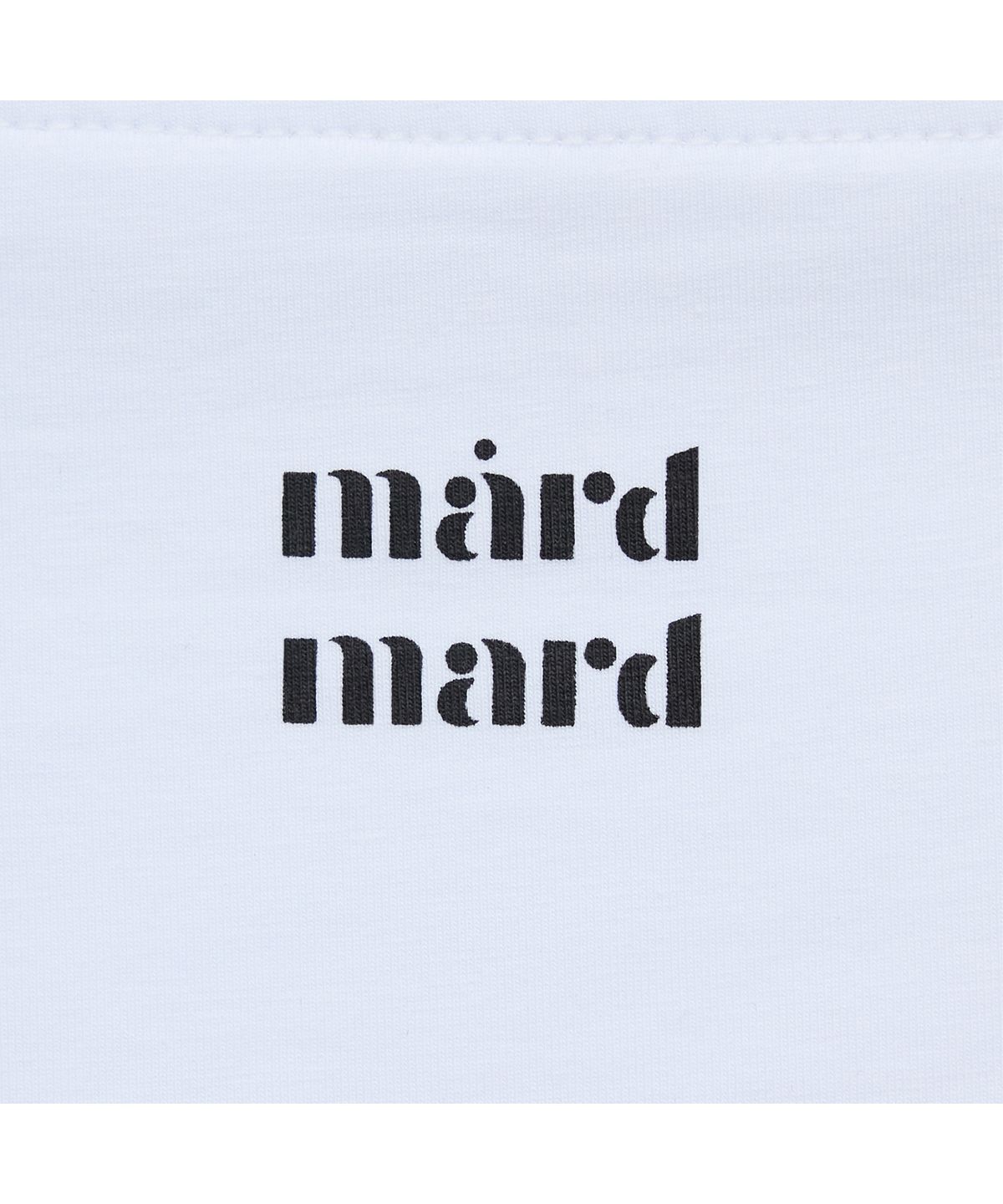 마드마드(MARDMARD) 스퀘어넥 커브드 크롭 티셔츠-화이트