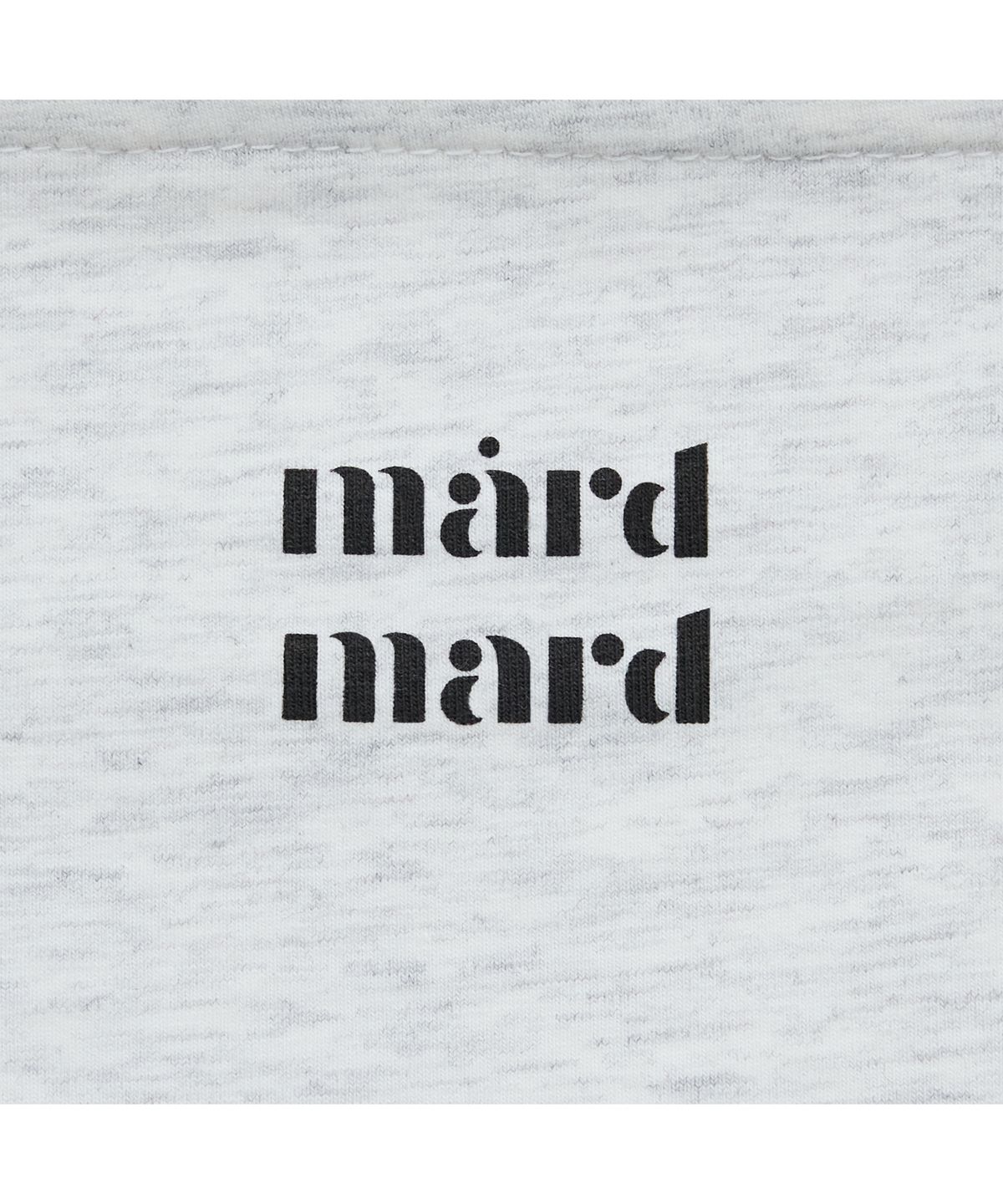 마드마드(MARDMARD) 스퀘어넥 커브드 크롭 티셔츠-라이트그레이