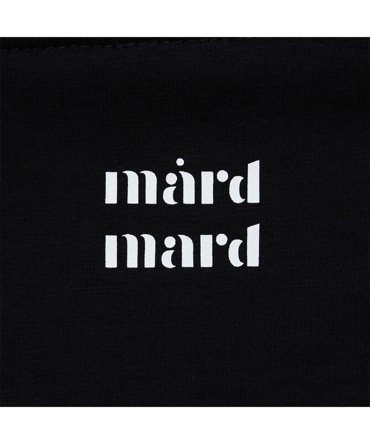 마드마드(MARDMARD) 스퀘어넥 커브드 크롭 티셔츠-블랙