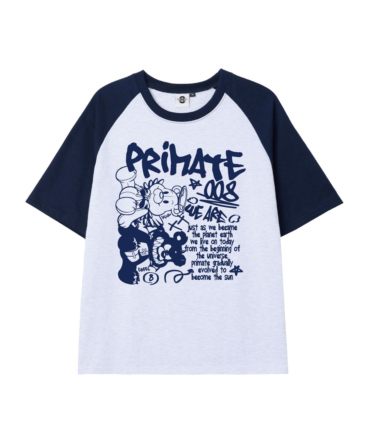 프라임에이트(PRIMATE) ANGELDEM 오버핏 래글런 반팔티셔츠 5 COLORS