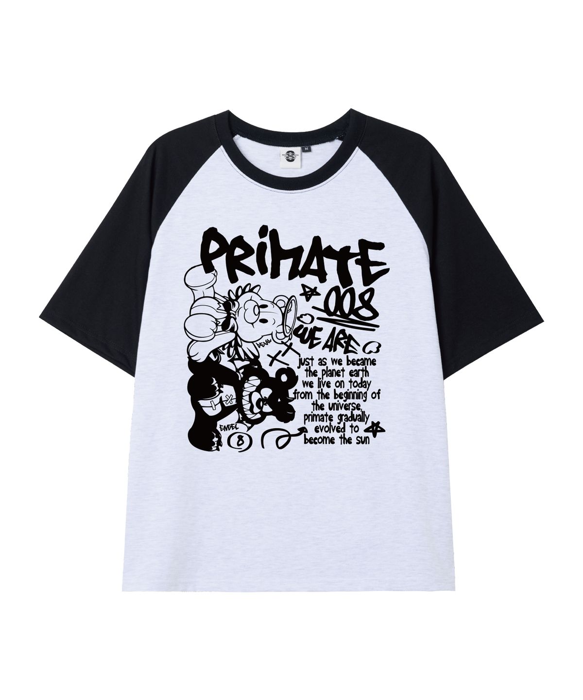 프라임에이트(PRIMATE) ANGELDEM 오버핏 래글런 반팔티셔츠 5 COLORS
