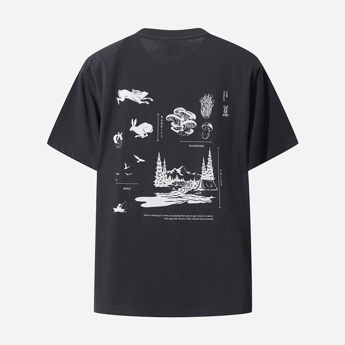 디오디(DOD) 에이드 그래픽 반팔 티셔츠 (BLACK)