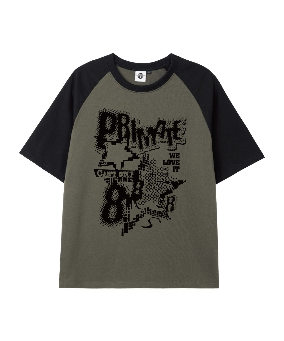 프라임에이트(PRIMATE) MESS 오버핏 래글런 반팔티셔츠 5 COLORS
