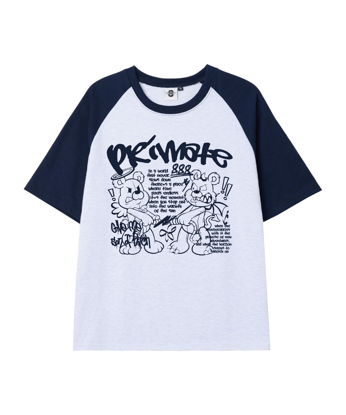 프라임에이트(PRIMATE) PUNKANGEL 오버핏 래글런 반팔티셔츠 5 COLORS