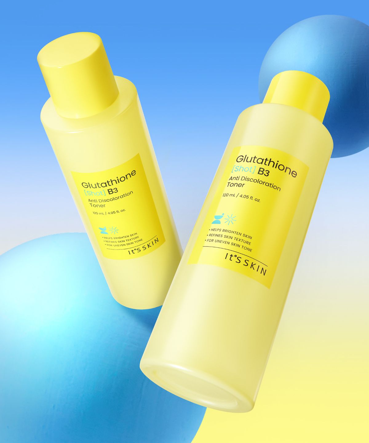 잇츠스킨(ITSSKIN) [SET] 글루타치온샷 비쓰리 잡티 톤업 2종 세트( 세럼 30ml + 토너 120ml )