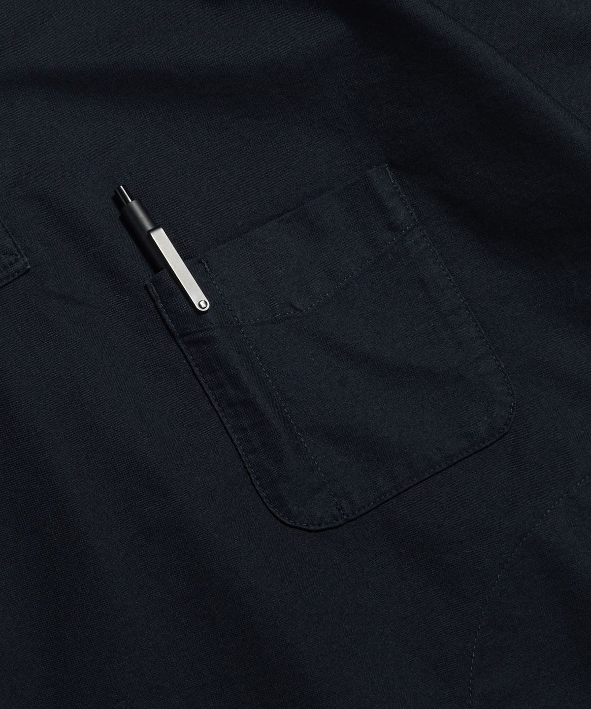 에스피오나지(ESPIONAGE) Oxford S/S Henley Shirt Navy