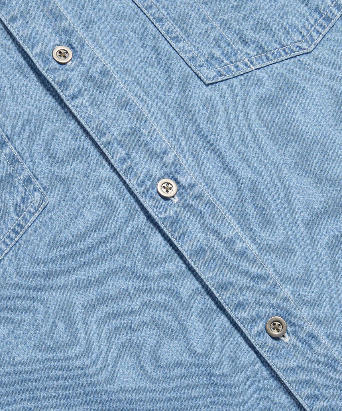 에스피오나지(ESPIONAGE) Denim Trucker S/S Shirt Light Indigo