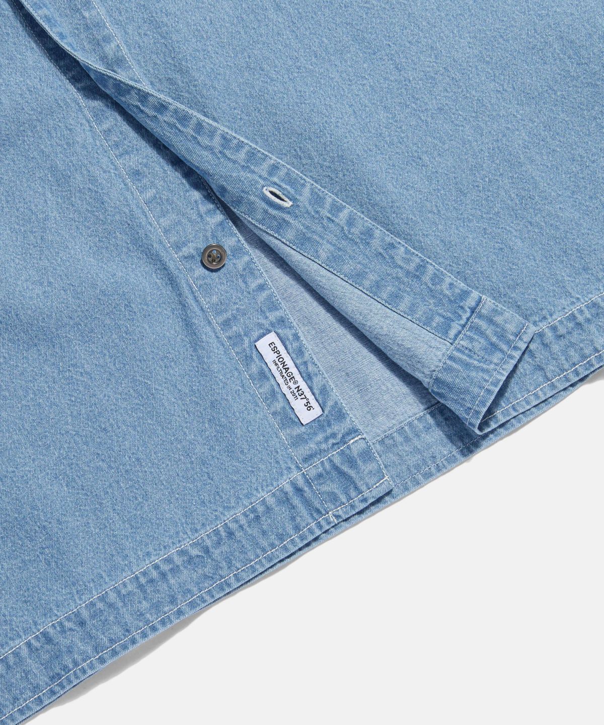 에스피오나지(ESPIONAGE) Denim Trucker S/S Shirt Light Indigo