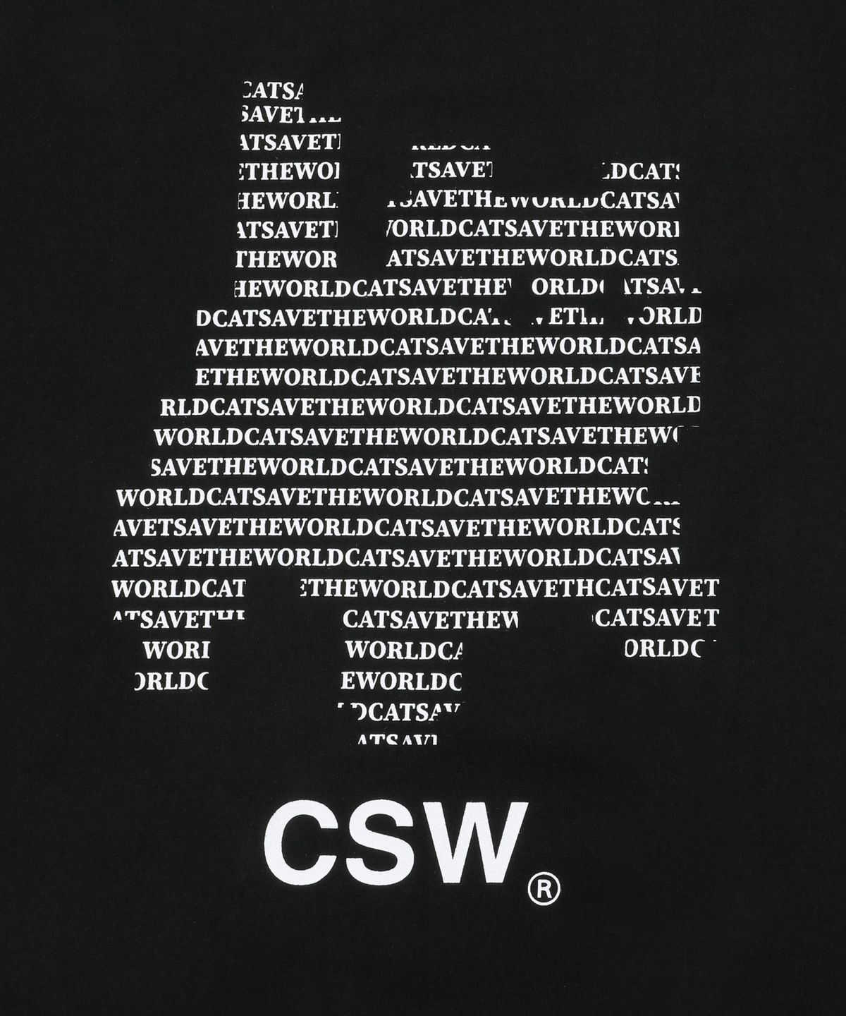 캣세이브더월드(CATSAVETHEWORLD) 바스 레터링 아트 반팔 티 남녀공용 (2컬러)