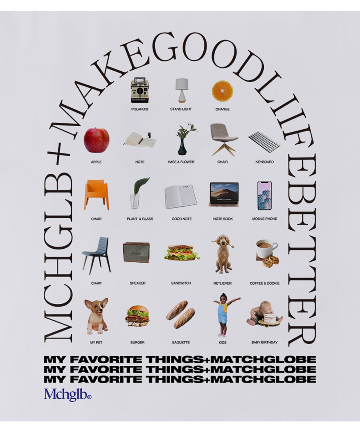 매치글로브(MATCHGLOBE) 데일리 페이버릿 오버핏 티 (화이트)