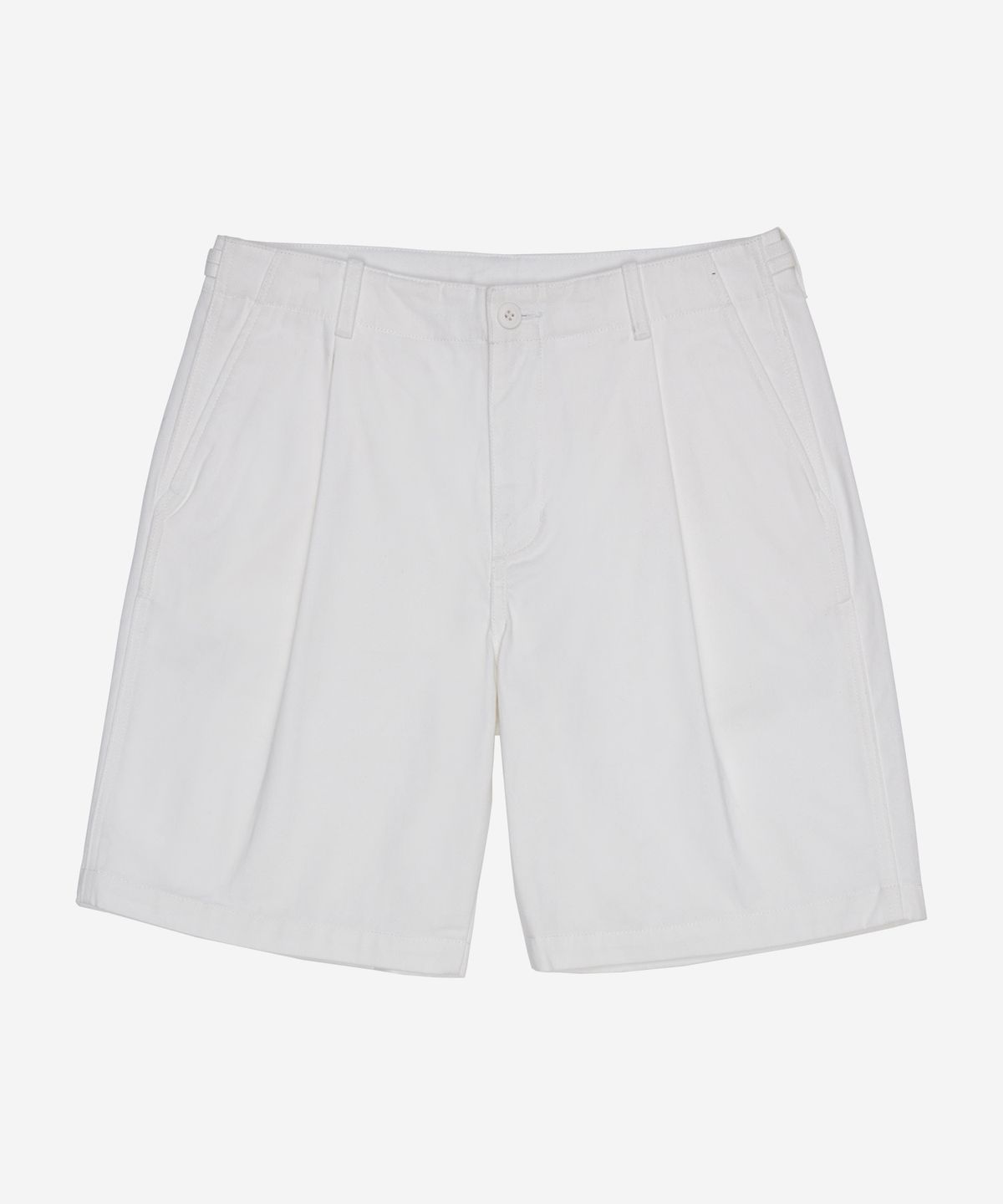 필더스(FIELDERS) BASIC STANDARD FIT ONE-TUCK SHORTS WHITE